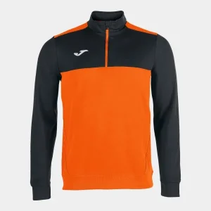 SWEATSHIRT MEIA ZÍPER WINNER LARANJA PRETO