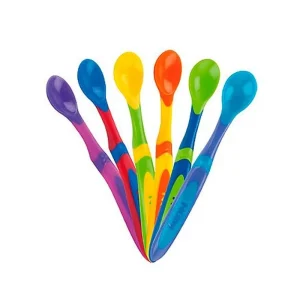 Kit 6 Colheres Infantis Coloridas – Nûby