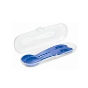 Kit C/2 Colheres P/ Viagem Talher / Colher De Bebe Kuka Azul