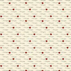 I Love You Collection Fabricart /Tecido 100% algodão- I Love You