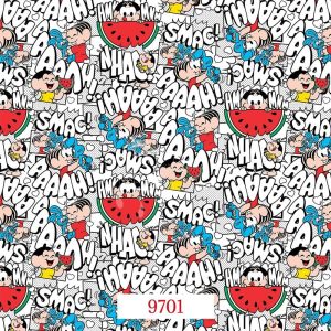 Turma da Mónica Collection Fabricart 9701- Tecido 100% algodão/ Turma da Mónica Cotton Fabric Fabricart
