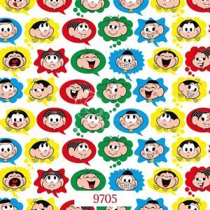 Turma da Mónica Collection Fabricart 9705- Tecido 100% algodão/ Turma da Mónica Cotton Fabric Fabricart