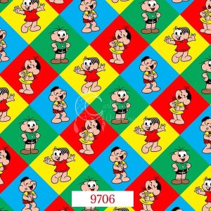 Turma da Mónica Collection Fabricart 9706- Tecido 100% algodão/ Turma da Mónica Cotton Fabric Fabricart