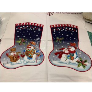 Bota Snow Family Christmas | Painel Tecido Natal