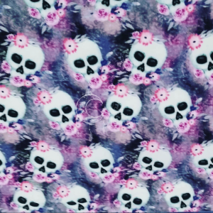 Tecido Caveiras – Skulls  and Flowers | Tecido 100% algodão