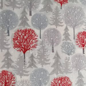 Tecido Natal | Holiday Cheer Red Trees