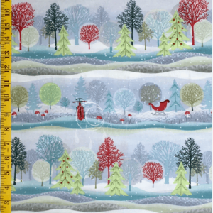Tecido Natal | Holiday Cheer Printed Stripe