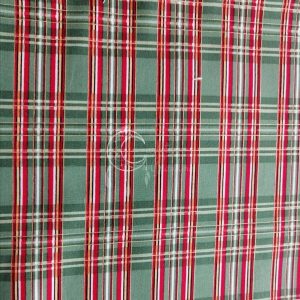 Tecido Natal Holiday Green Plaid Metallic