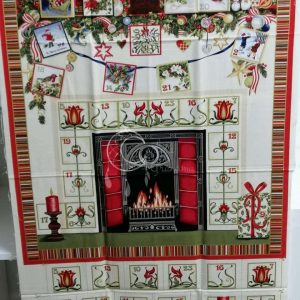 Tecido Natal | Fireplace Advent Calendar | Painel 60 cmX112 cm
