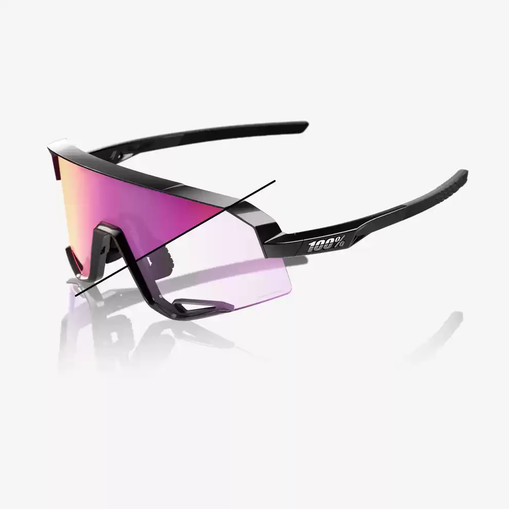 ÓCULOS SLENDALE® GLOSS BLACK – PHOTOCHROMIC PURPLE MIRROR - Image 2
