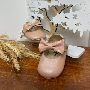 Sapatilha Bebê Newborn Glitter Blossom Meu Primeiro Gambo Baby em Couro
