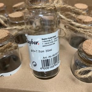 Mini Frasco de Vidro 7,5 x 3 cm | Lembranças de Eventos Especiais