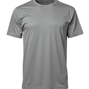 Camiseta Masculina Básica Poliamida UV Cinza