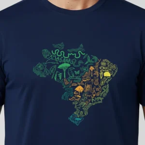 Camiseta Masculina Poliamida UV Biomas no Brasil