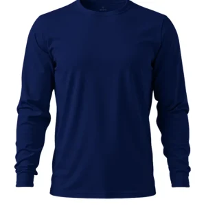 Camiseta Masculina Básica Poliamida UV Manga Longa Marinho