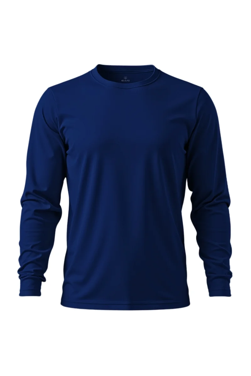 Kit 3 Camisetas Masculina Básica Poliamida UV Manga Longa Preto, Marinho e Bordo - Image 4