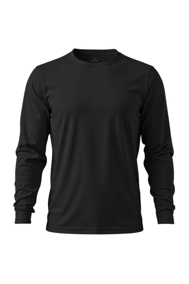 Kit 3 Camisetas Masculina Básica Poliamida UV Manga Longa Preto, Marinho e Bordo - Image 3