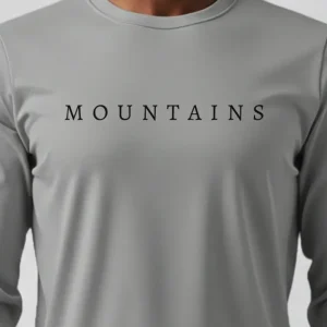 Camiseta Masculina Poliamida UV Manga Longa Mountains