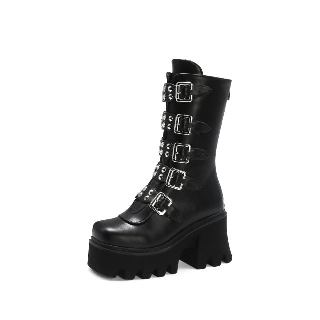 Botas femininas estilo gótico