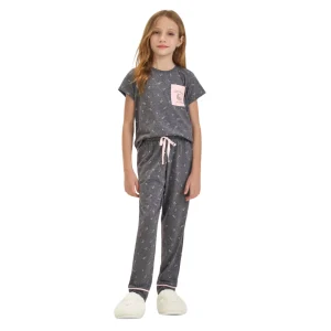 Pijama confortinho cinza menina – Cor com Amor
