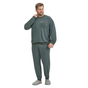Pijama inverno conforto verde masculino plus size – Cor com Amor