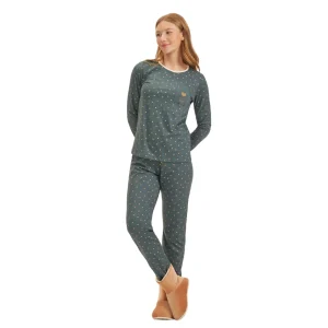 Pijama inverno conforto verde feminino – Cor com Amor