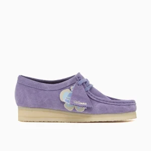 Sapatos Clarks Wallabee Purple Interest para mulher