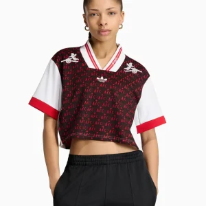 Jersey T-Shirt com logótipo Crop adidas Originals x Arsenal FC x Places+Faces 25/26 para mulher