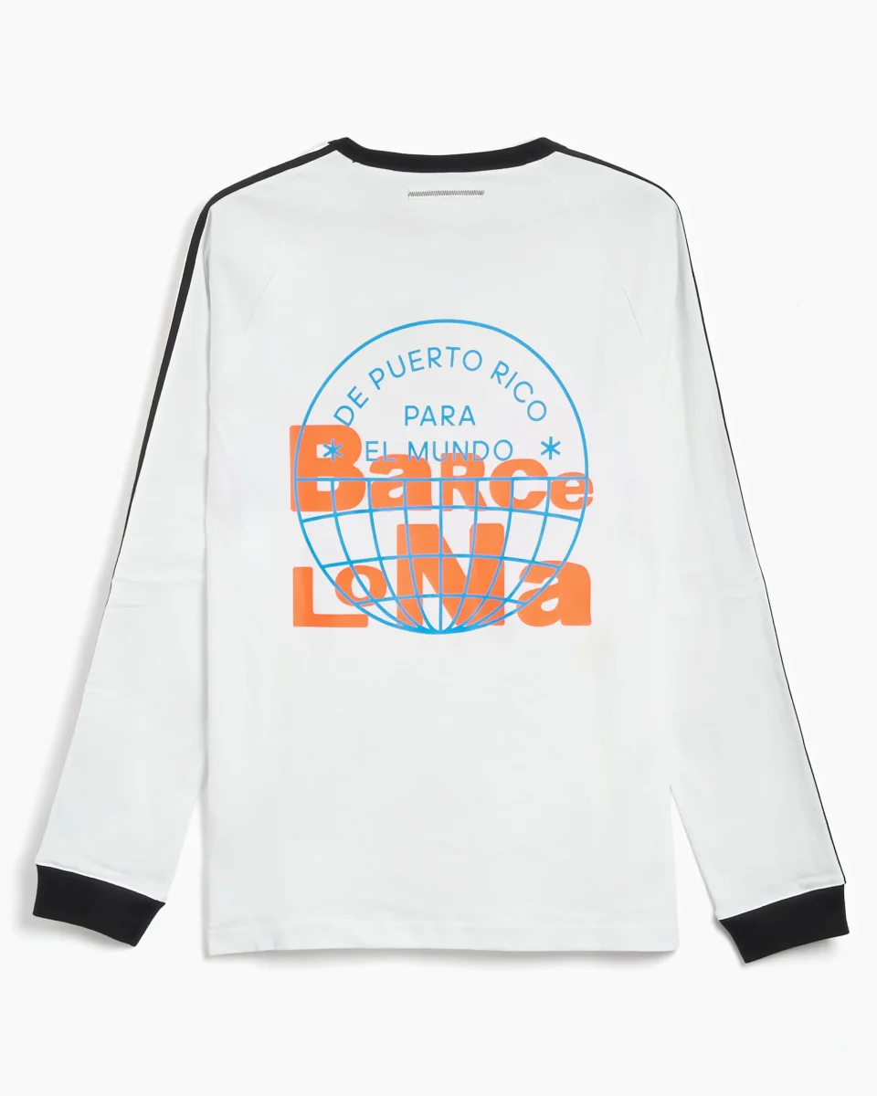 T-Shirt Relaxed de manga comprida adidas Originals x Bad Bunny DtMF Tour Merch "Barcelona" para homem - Image 2